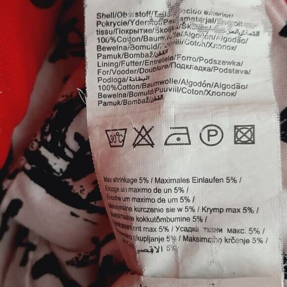 VERO MODA Toga Canvas Moto Bomber Textile Jacket Red Sz M - Picture 16 of 16